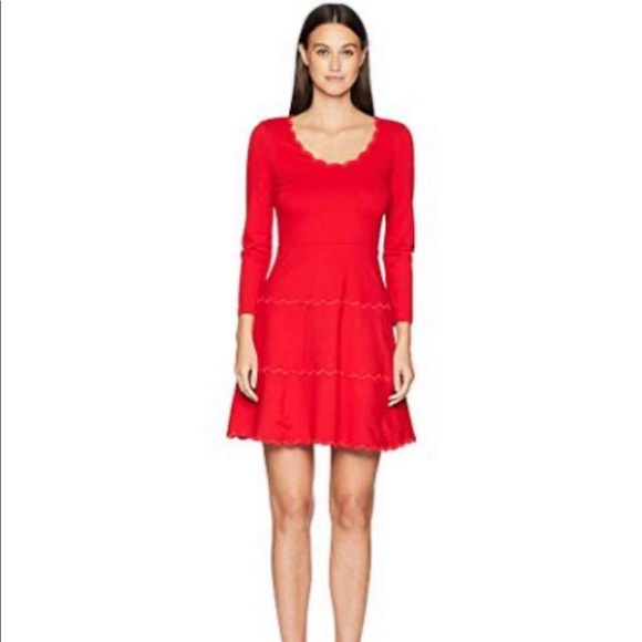 kate spade scallop ponte dress